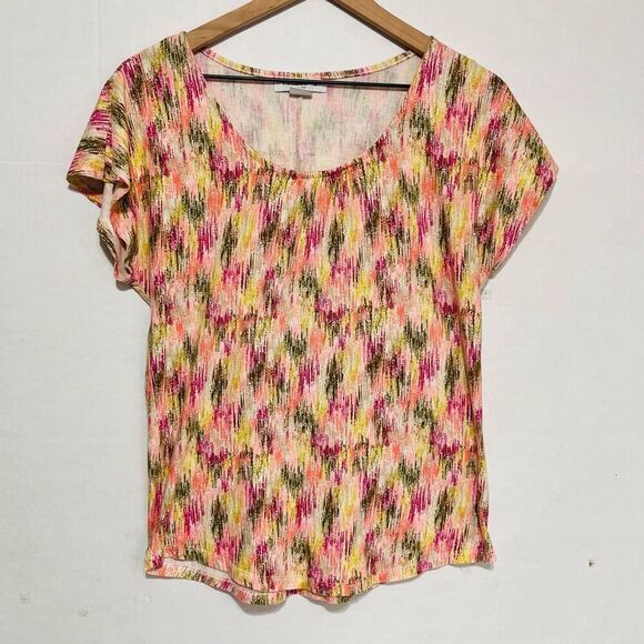 Liz Claiborne Petite Multicolored Tee   Sz PM - Picture 1 of 4